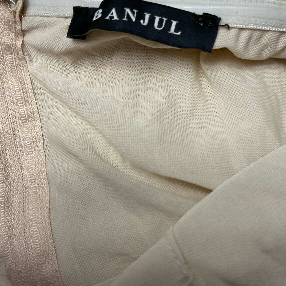 Banjul Shimmering Gold Strapless Jumpsuit - Picture 5 of 7